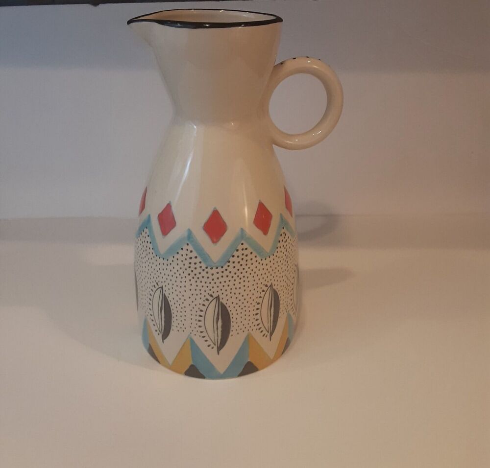 World Market Large Pitcher Modern Art